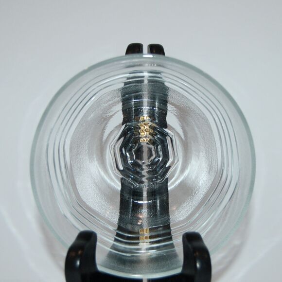 Vintage KIG of Indonesia Clear Glass Smooth & Textured Octagon Design Bowl 5" - Picture 5 of 9